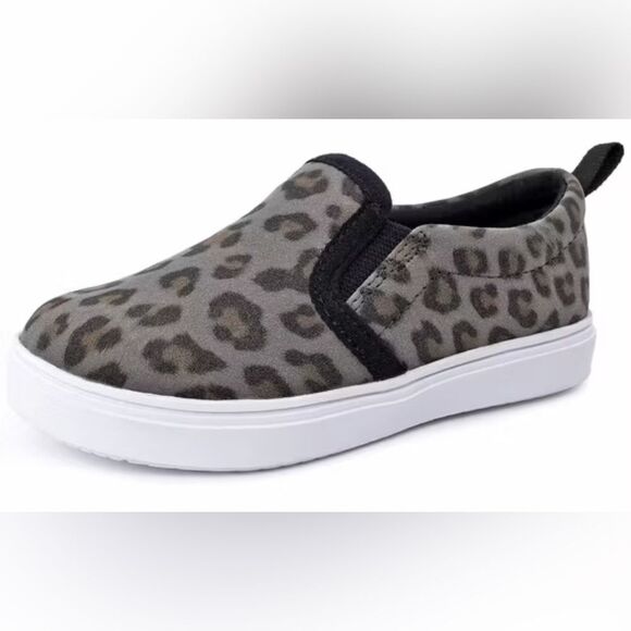 NWOB Skywheel Unisex Toddler Gray Animal Print Slip On Flats - Size 6 - Picture 2 of 9
